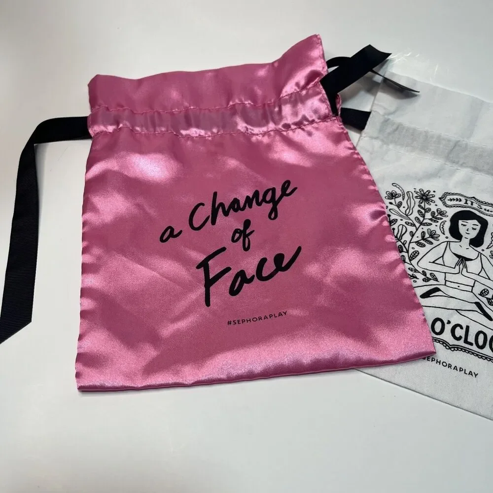 2017 Sephora Play drawstring makeup bags. Lot Of 2 #sephoraplay